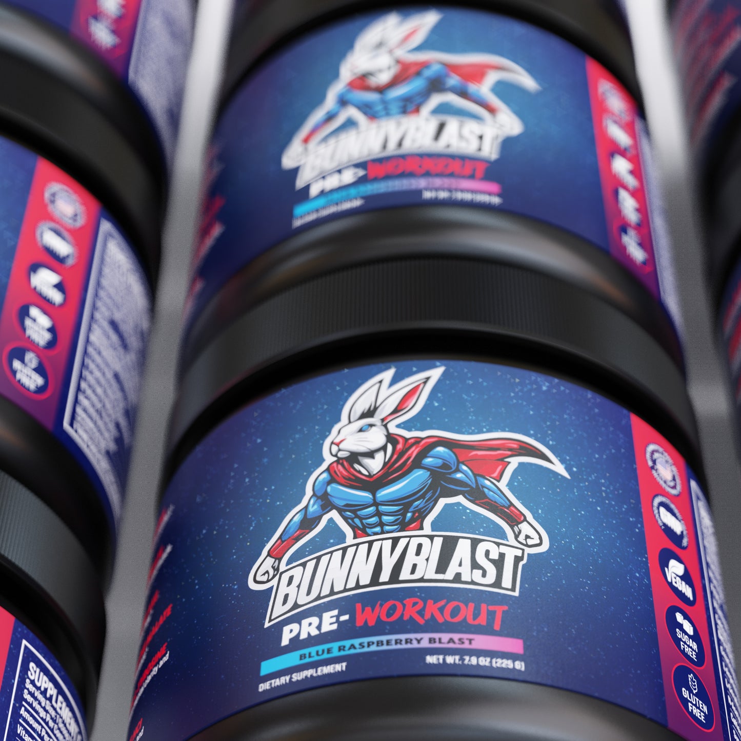 Bunnyblast Pre-Workout (Blue Raspberry Blast)